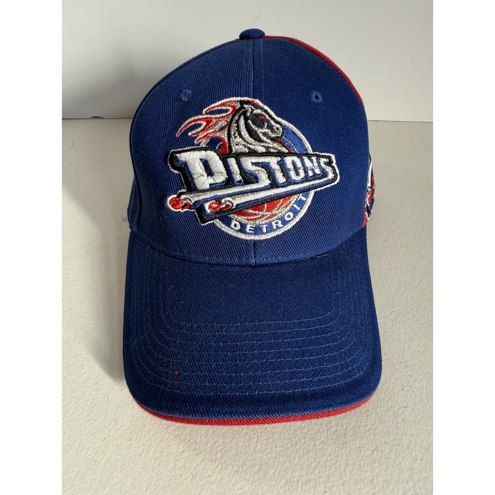 Vintage‎ Detroit Pistons Hat Big Logo Side Hit 90s Y2K NBA Elevation